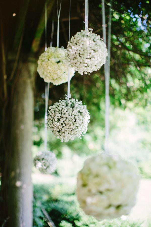 floral ball outdoor wedding ceremony backdrop