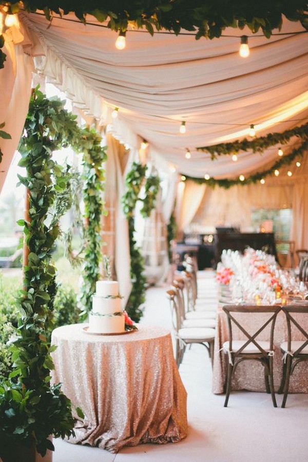 glam desert wedding reception decor