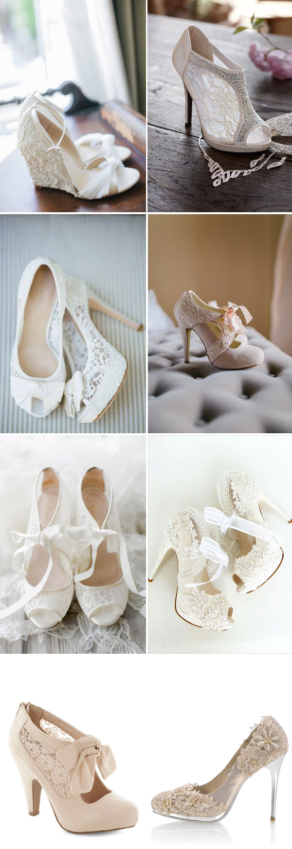 lace wedding heels and shoes