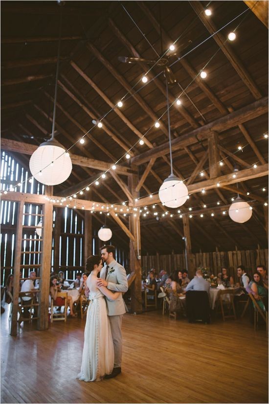 romantic lighting barn wedding venue ideas