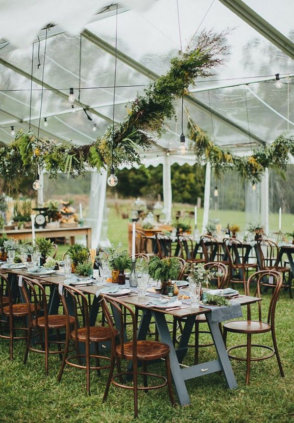 rustic outdoor wedding tent wedding decor ideas