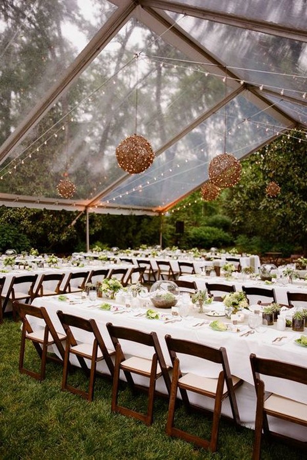 rustic wedding tent decor ideas | Deer Pearl Flowers