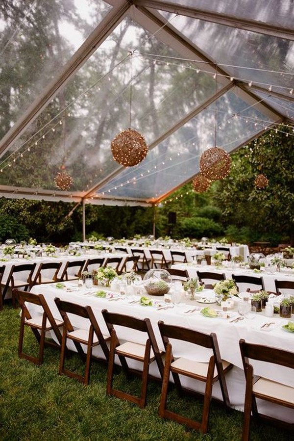 rustic wedding tent decor ideas