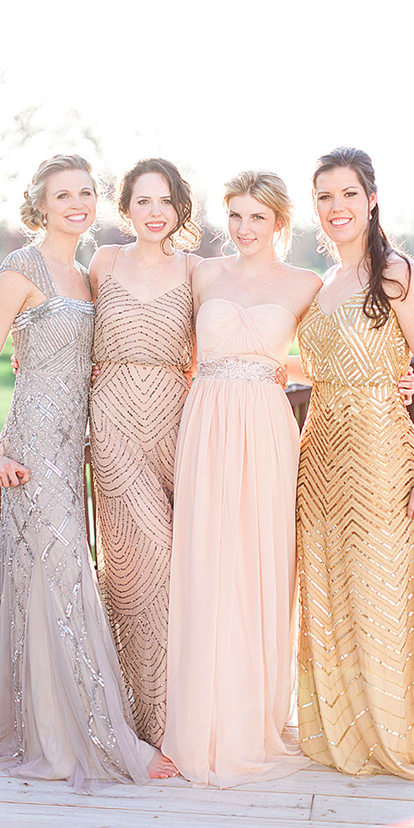 glitzy bridesmaid dresses