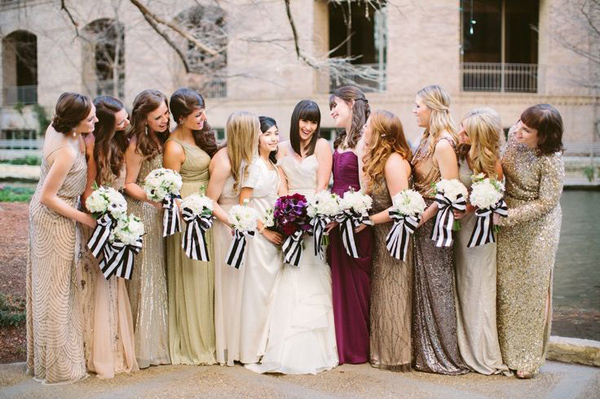 vintage 1930s sequined dresses for bridesmaids