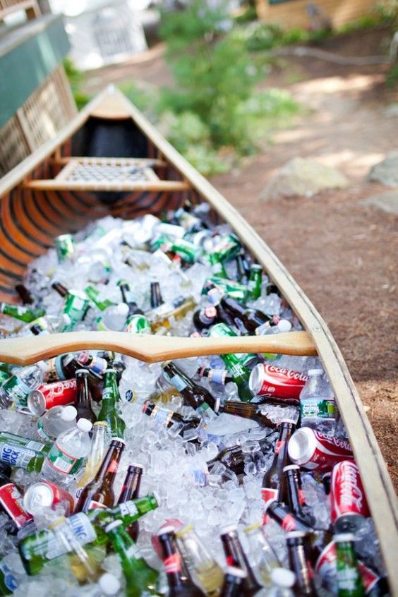 Backyard Canoe Rehearsal Dinner Ideas