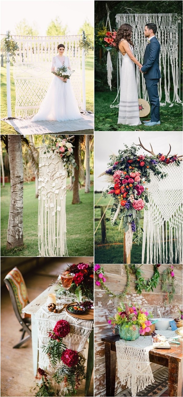 Bohemian Macrame Matters Knotted Wedding Decor Ideas