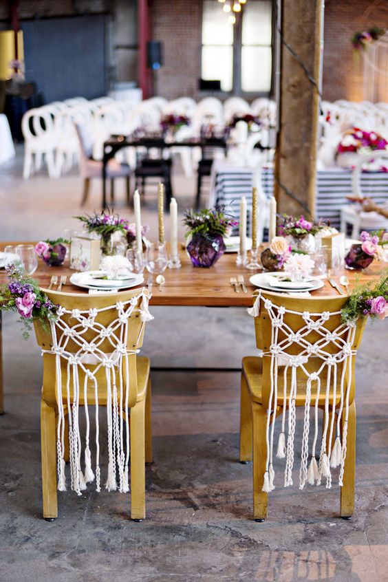 Bohemian Macrame Wedding Chair Drcor