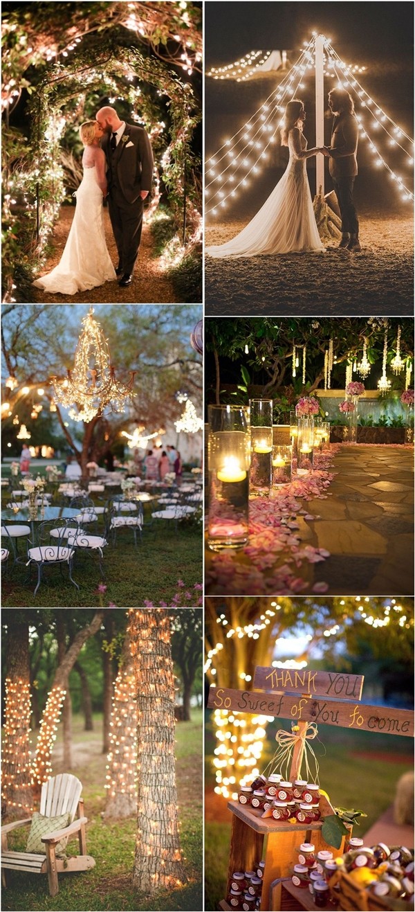 Combine fairylights wedding decor ideas