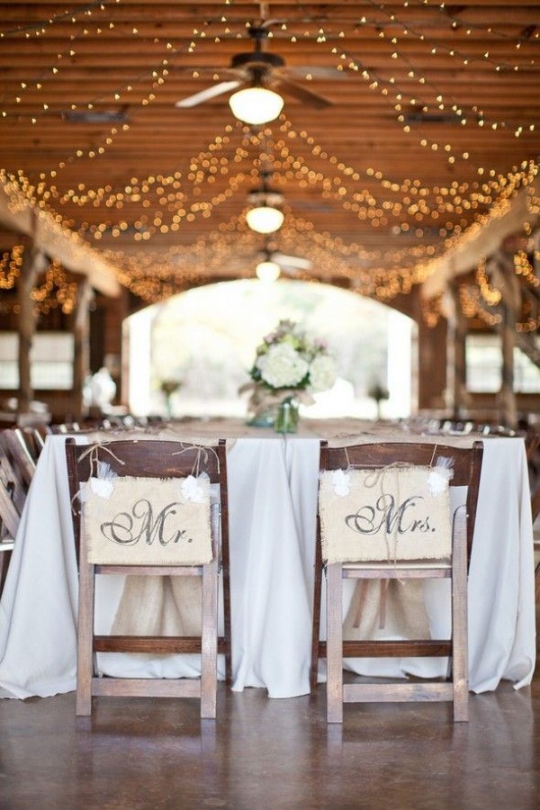 Country Rustic Barn Wedding Chair Decor