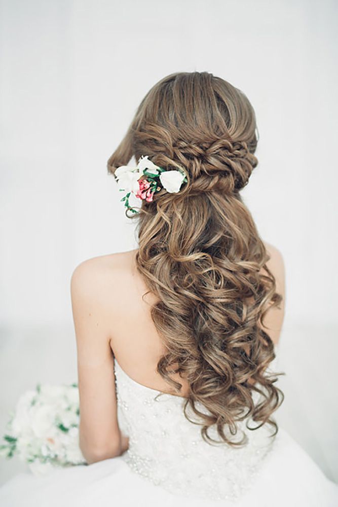 Cute Half Up Half Down Wedding Hairstyles Deer Pearl Flowers Cute Half Up Half Down Wedding Hairstyles Deer Pearl Flowers