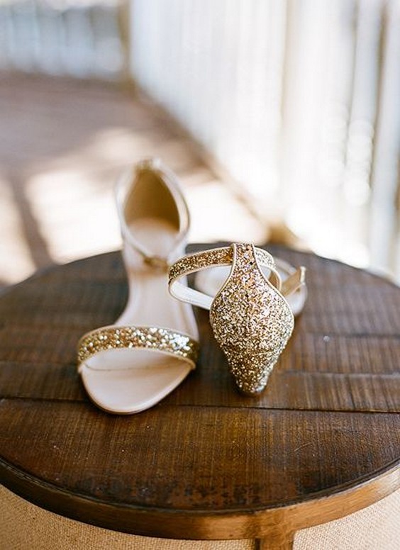 Glitter Flat Wedding Shoes