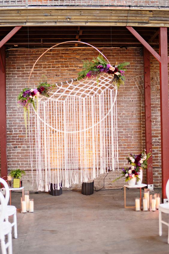 Macrame Hanging Tassel Ceremony Backdrop