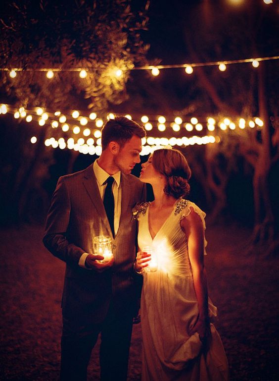 Romantic Candlelight Wedding Portraits