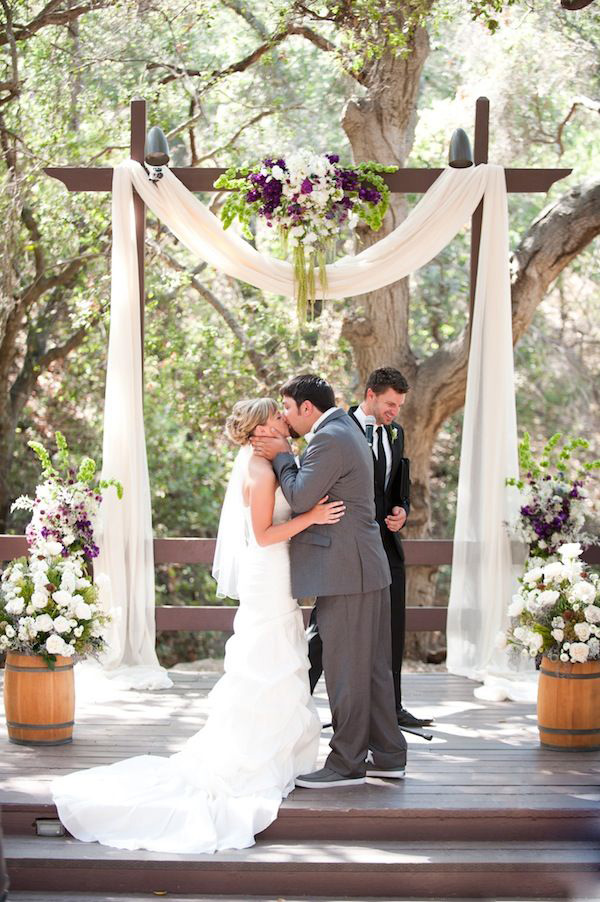 Rustic Purple And Gray Wedding Arch Ideas