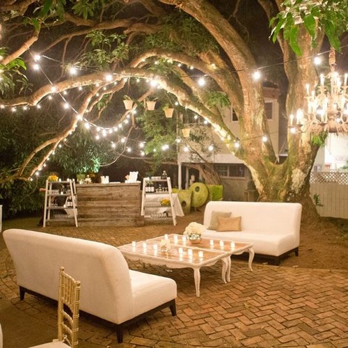 Rustic woodland lounge reception area