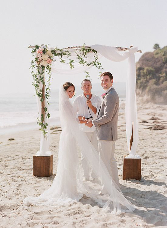 Soft And Romantic Beach Wedding Arch