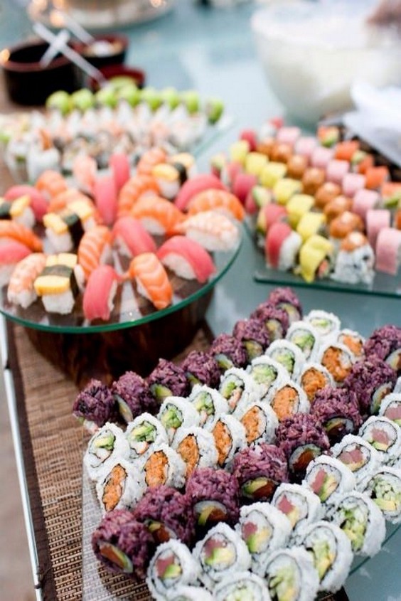 Sushi - fantastic wedding food station idea