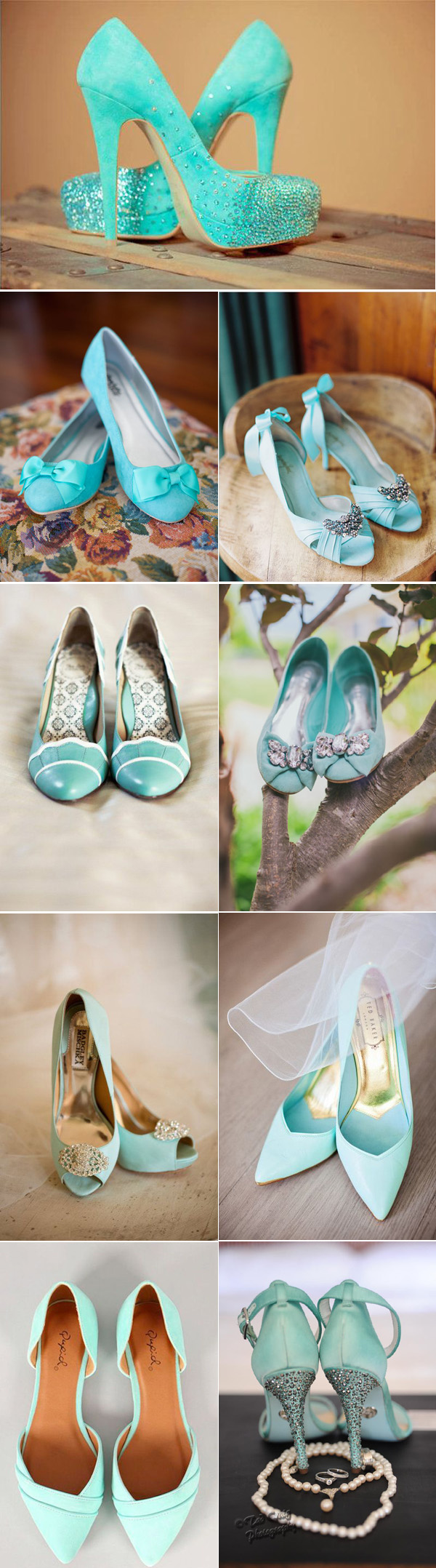 Tiffany Blue Wedding Shoes and Heels Ideas
