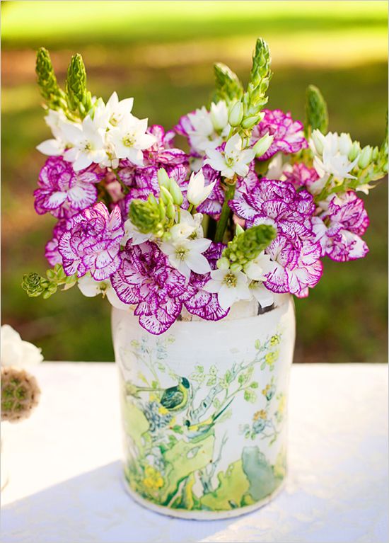 45+ Charming Inexpensive Country Tin Can Wedding Ideas 17 Tin Can Floral Arrangements