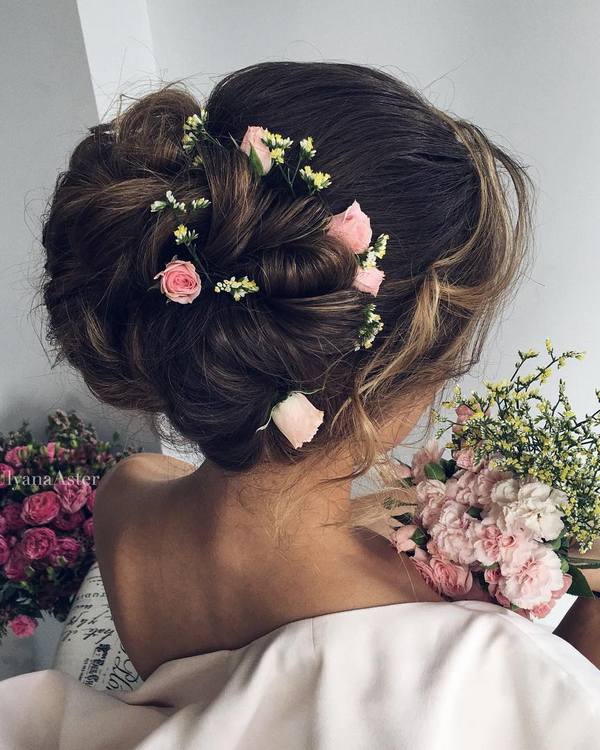 Wedding Updo Hairstyles for Long Hair from Ulyana Aster_08 ❤ See more: http://www.deerpearlflowers.com/wedding-updo-hairstyles-for-long-hair-from-ulyana-aster/
