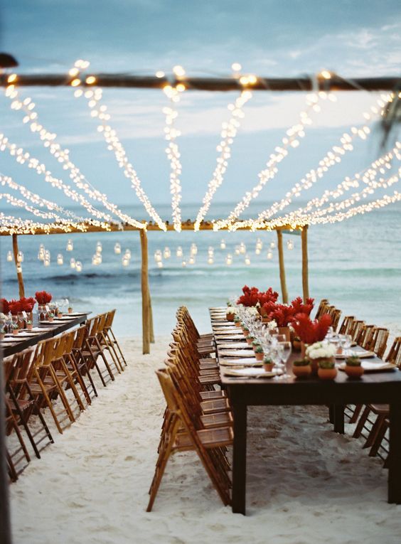 beach wedding light