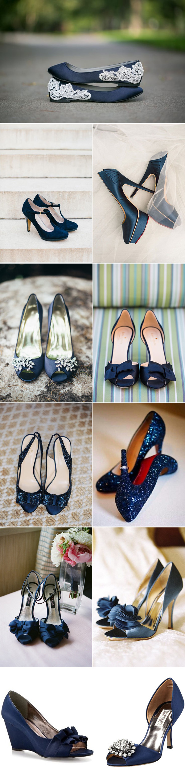 navy blue wedding ideas - navy blue wedding shoes