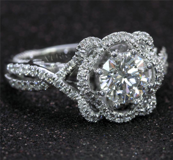 round cut engagement rings