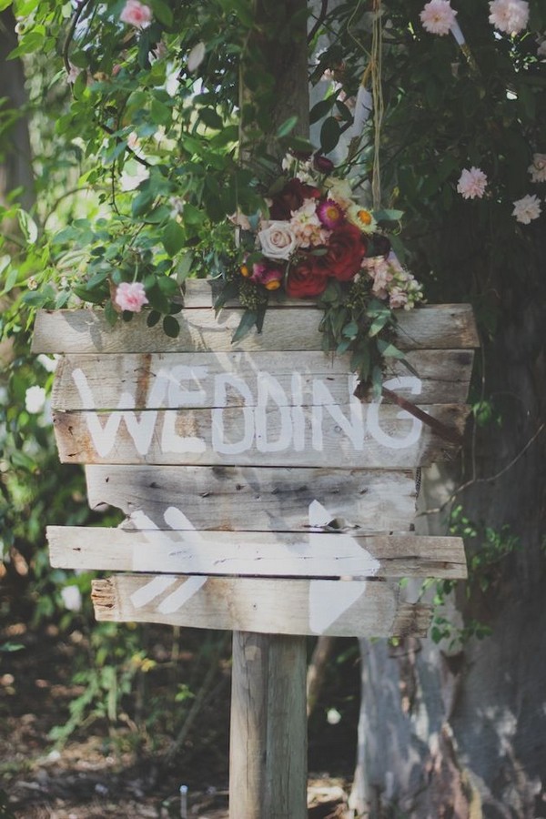 rustic boho wedding sign