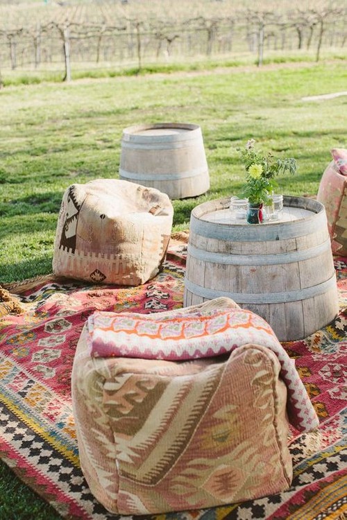 rustic vineyard wedding lounge ideas