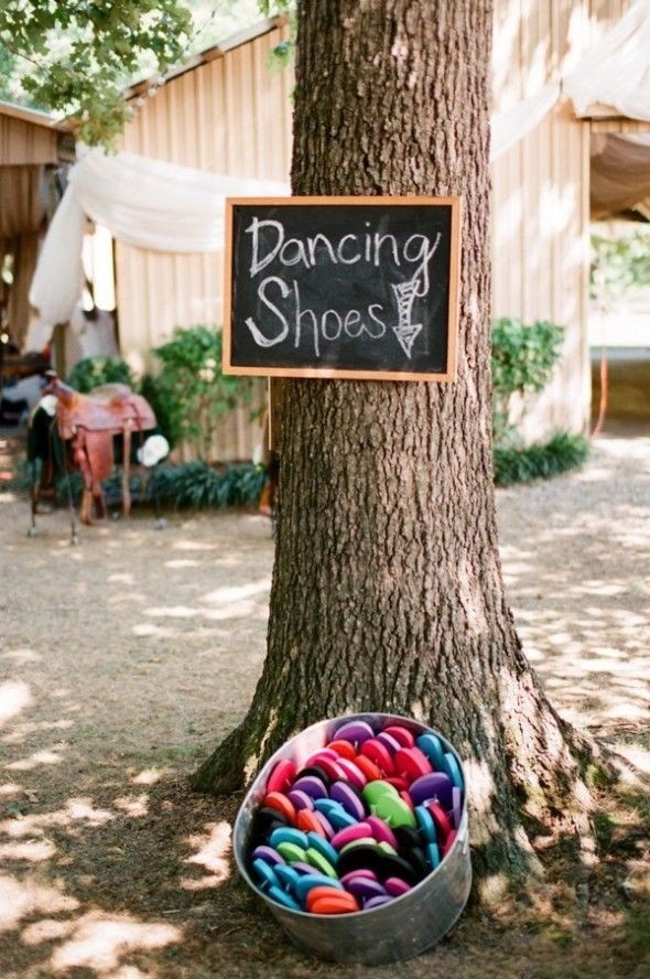 rustic wedding decor ideas - wedding dancing shoes
