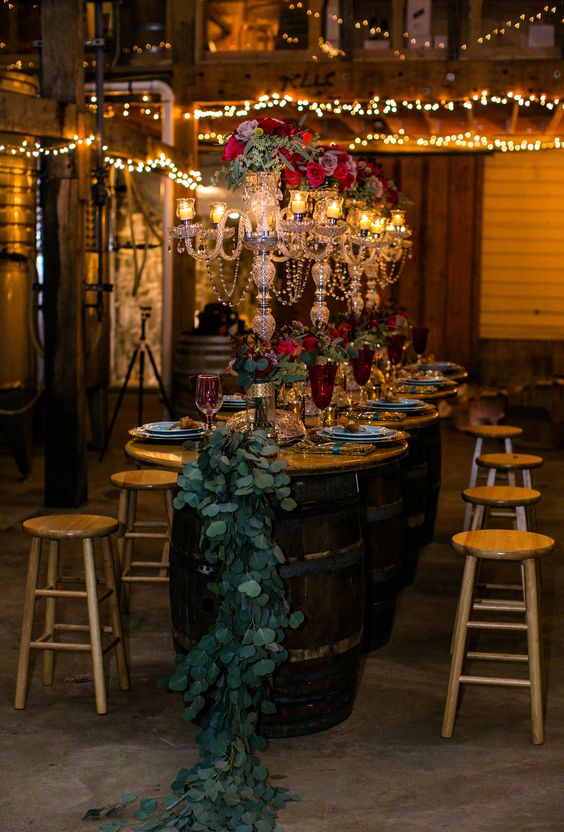 winery romantic reception ideas