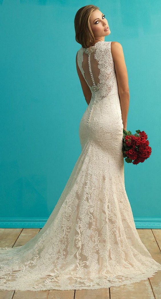 Allure Bridals Fall 2015 Lace Wedding Dress