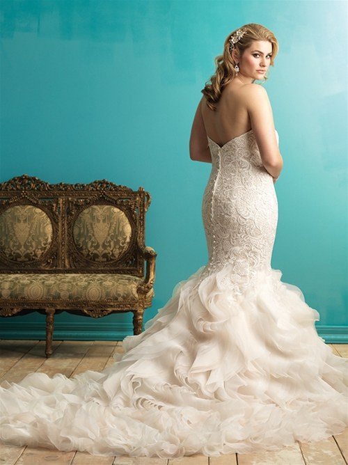 Allure plus size mermaid wedding gown