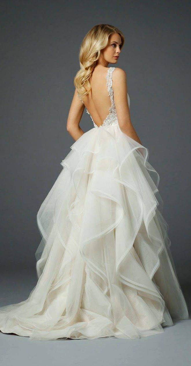 Alvina Valenta Fall 2014 Backless Bridal Dress