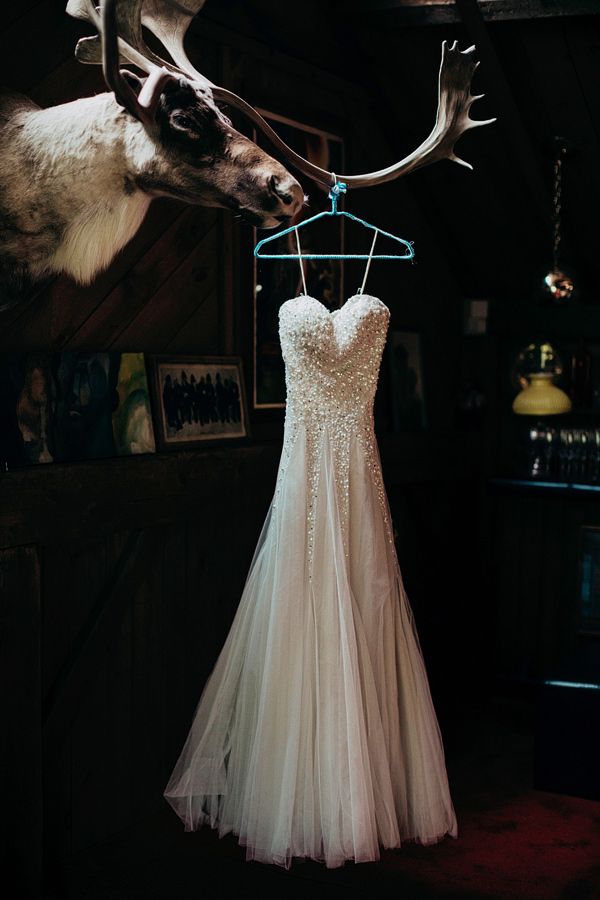 Beaded Reem Acra wedding dress