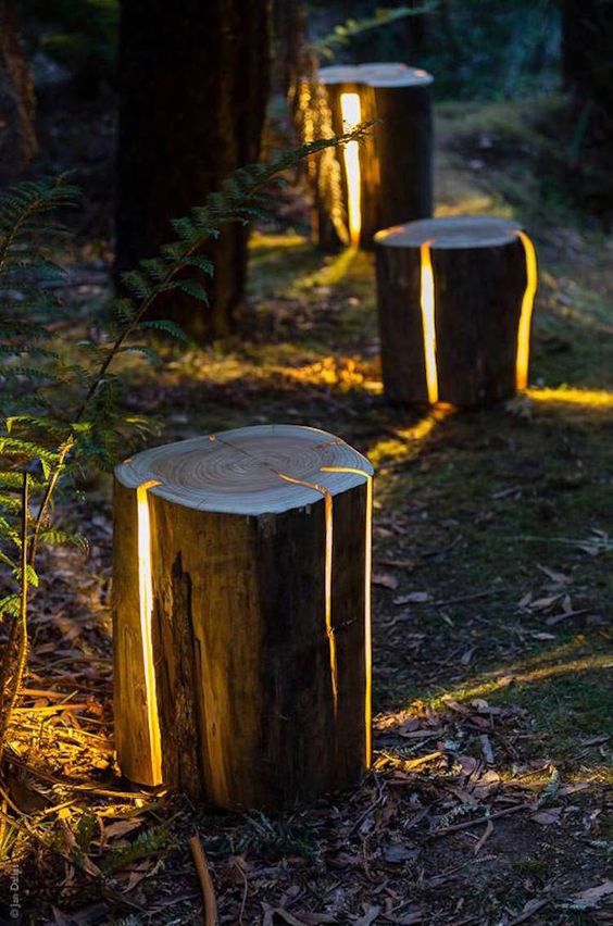 Beautiful Cracked Log Lamps Made From Imperfect Salvaged Wood