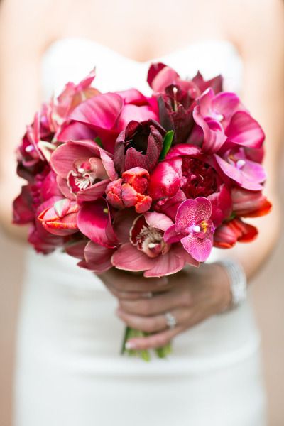 Black Purple Calla Lily Bridal Bouquet