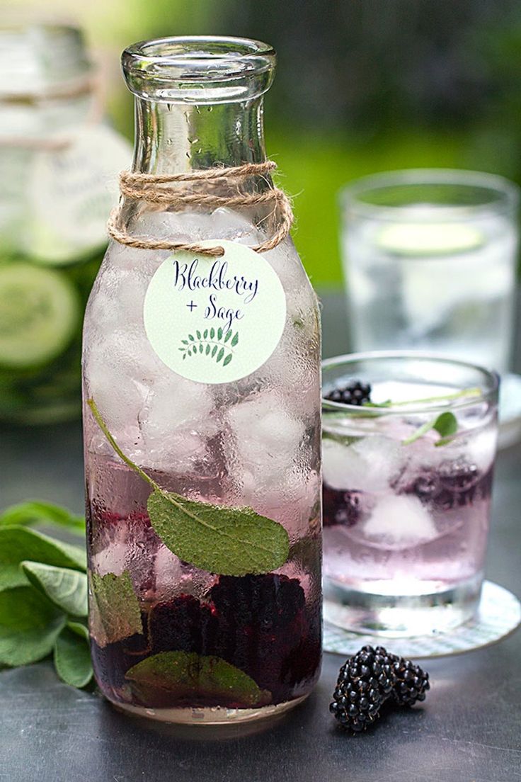 Blackberry Sage Water Recipe Signature Wedding Drink