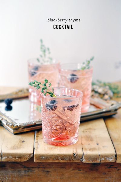 Blackberry Thyme Cocktail for Summer Weddings