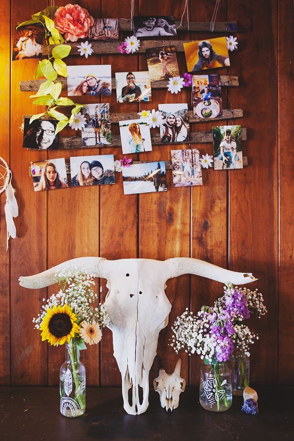 Boho Antler and Photos Wedding Ideas