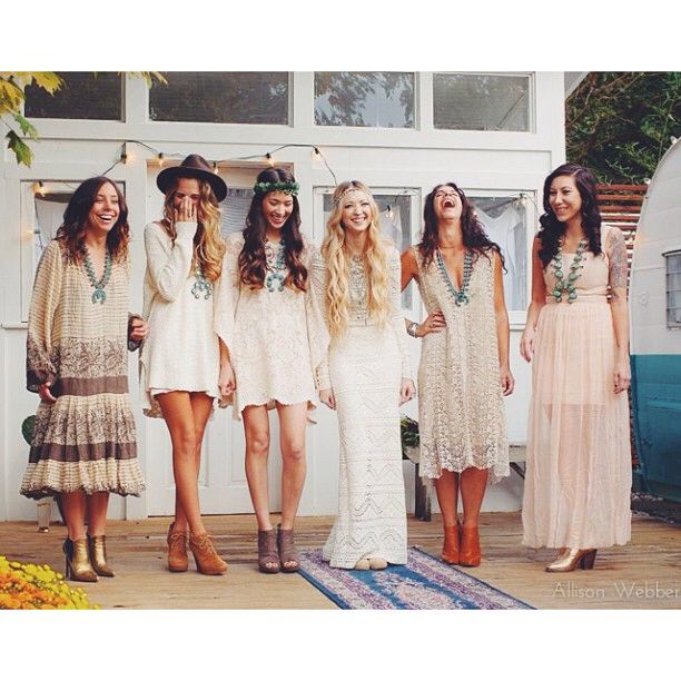 Verwonderend Boho wedding ideas - Mismatched Lace Bridesmaid Dresses | Deer AF-51