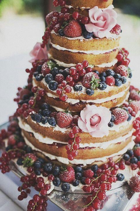 49 Naked Wedding Cake Ideas for Rustic Wedding - Deer Pearl Flowers