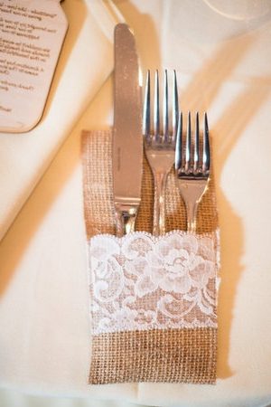 Burlap Wedding Table for Rustic Wedding