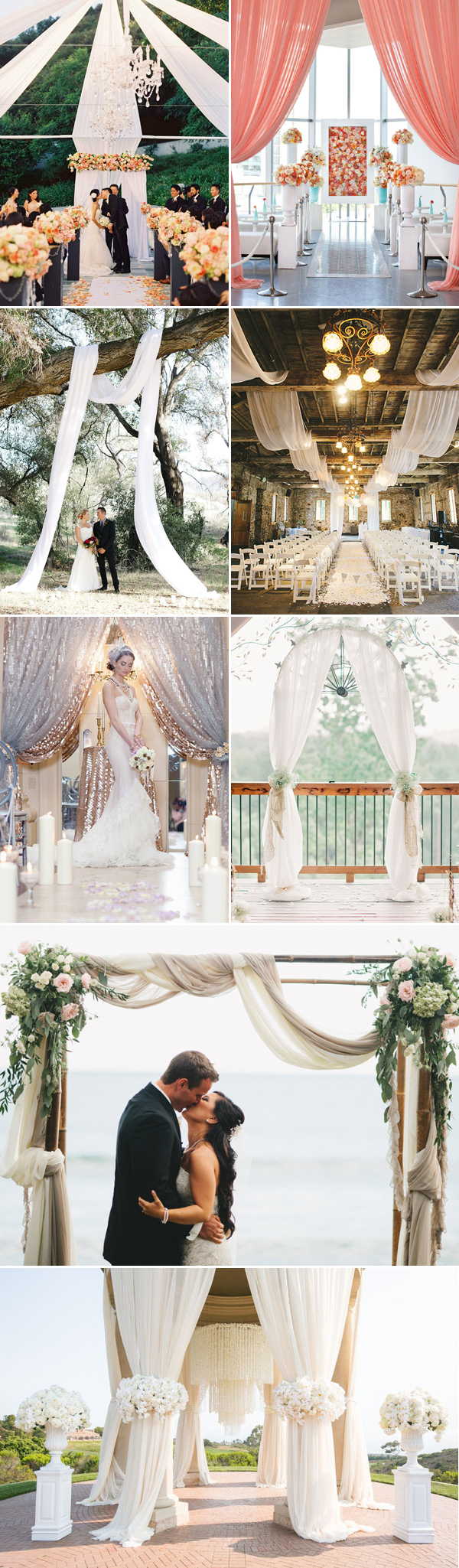 Ceremony Draping Wedding Decor Ideas from pinterest