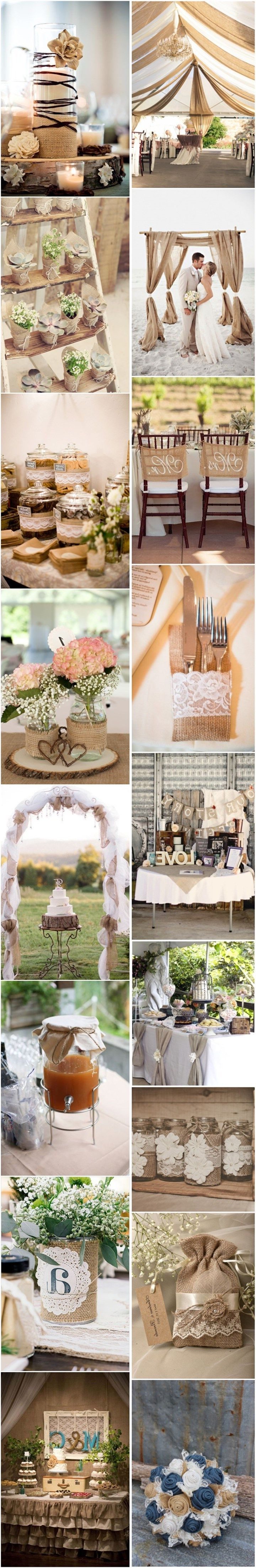 Chic-Rustic Burlap Wedding Decor Ideas