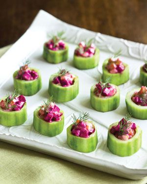 Cucumber Cups with Roasted Beets