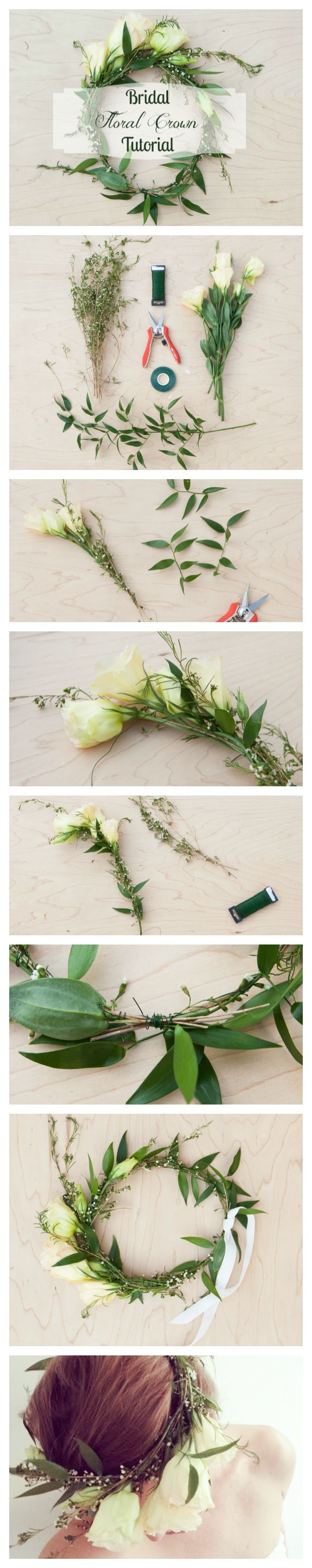DIY wedding - how to make a flower crown