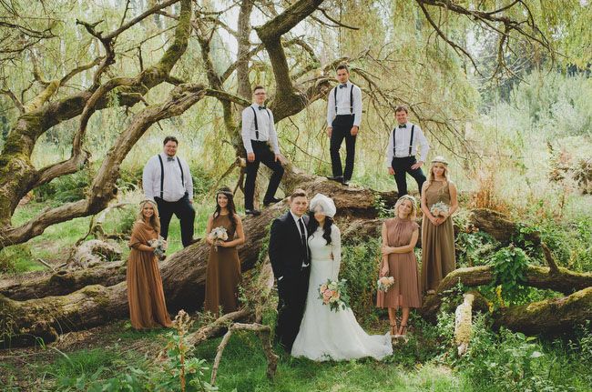 Elegant Rustic Wedding Party Pictures