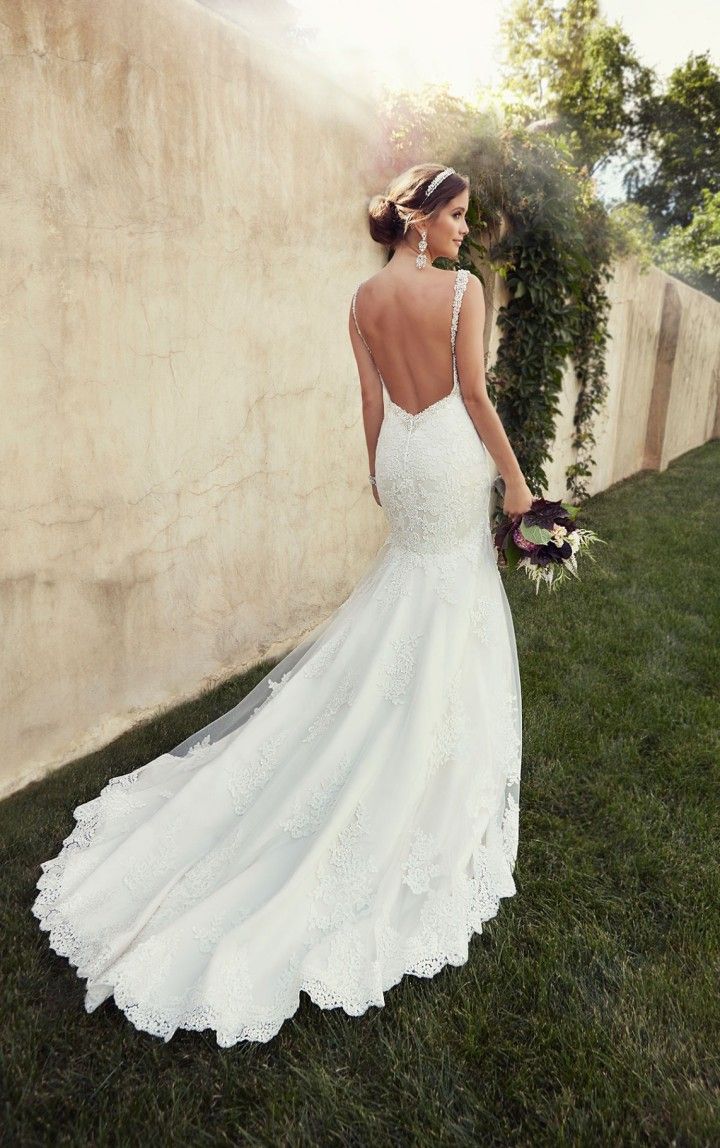 Essense of Australia backless mermaid wedding dress 2015